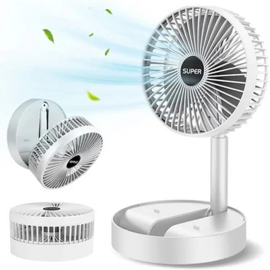 Rechargeable Portable Telescopic Folding Table Fan – 3-Speed Adjustable Desk Fan